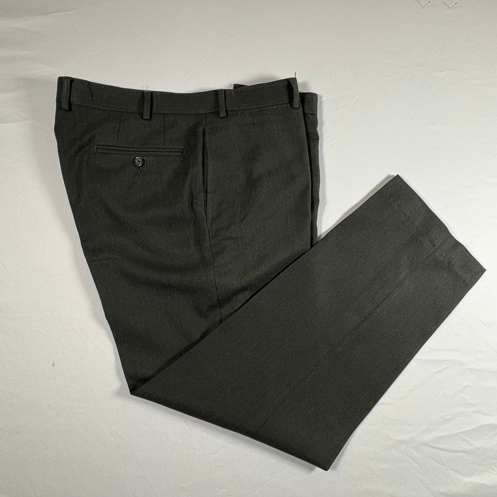 Lauren Ralph Lauren Mens Dress Pants Charcoal Gray Flat Front 36W x 29L RN90736